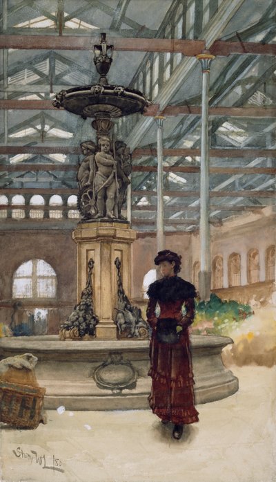 Old Market Hall and Fountain, Birmingham de Walter Langley