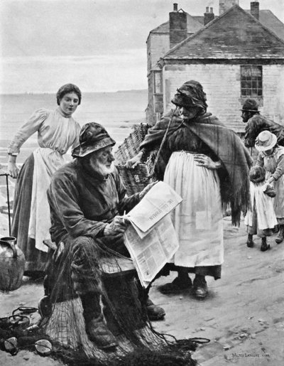 Quando os barcos estão fora, 1903. de Walter Langley