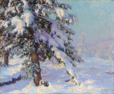 Carregado de neve (óleo sobre tela) de Walter Launt Palmer