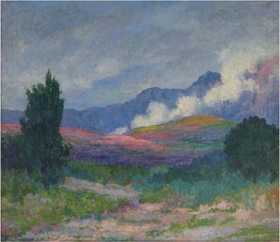 Nuvens numa Serra, c.1915 (óleo sobre tela) de Walter Navazio de