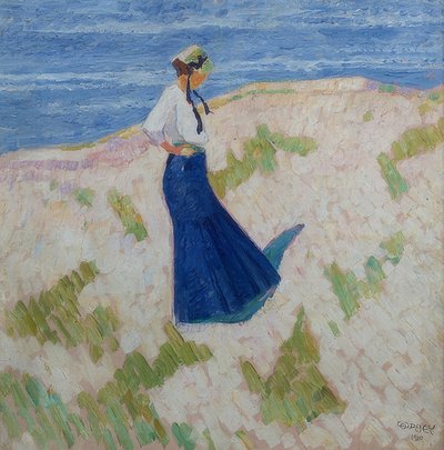 Bernhardine Bornemann na praia de Heist. 1910 de Walter Ophey
