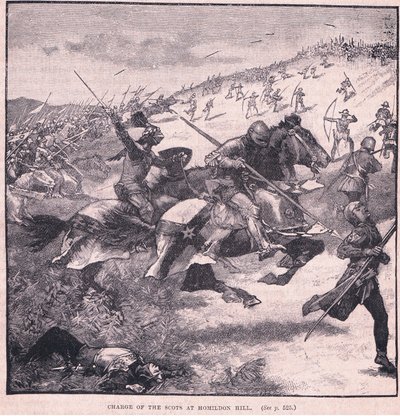 Carga dos escoceses em Homildon Hill AD 1402 de Walter Paget