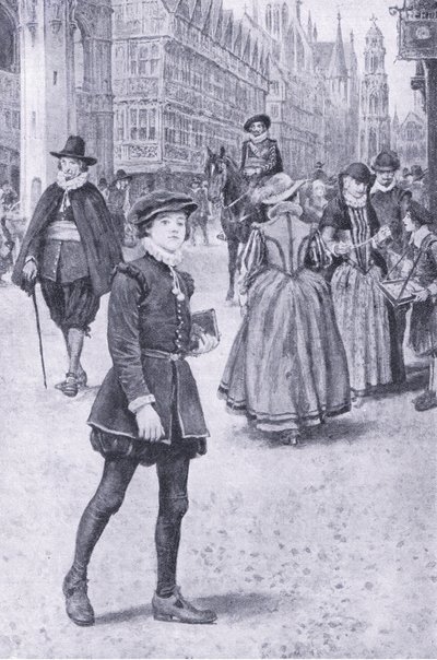 Herrick dá uma volta por Cheapside, ilustração da My Magazine de Walter Paget