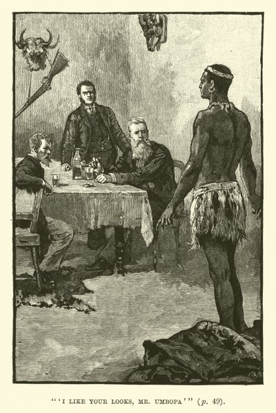 Ilustração para King Solomons Mines por H Rider Haggard de Walter Paget