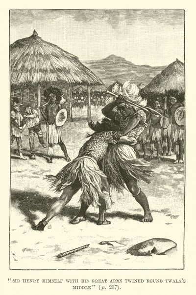 Ilustração para King Solomons Mines por H Rider Haggard de Walter Paget