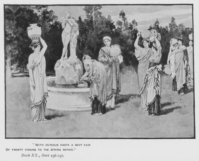 Ilustração para a Odisséia do Papa de Homero (litho) de Walter Paget