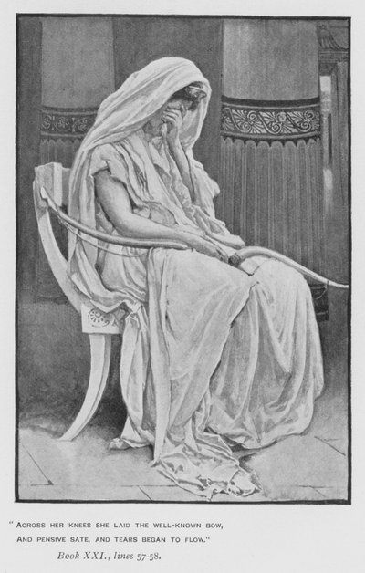 Ilustração para a Odisséia do Papa de Homero (litho) de Walter Paget