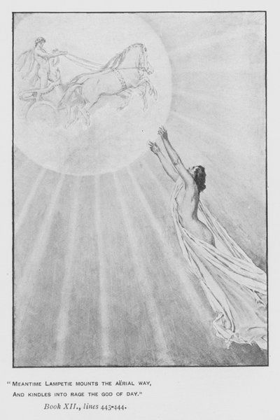 Ilustração para a Odisséia do Papa de Homero (litho) de Walter Paget
