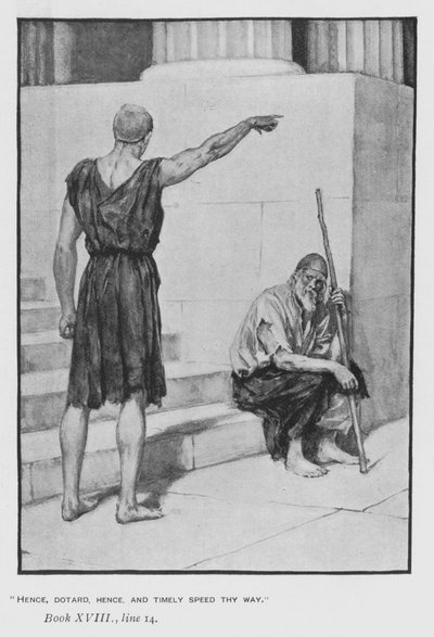 Ilustração para a Odisséia do Papa de Homero (litho) de Walter Paget