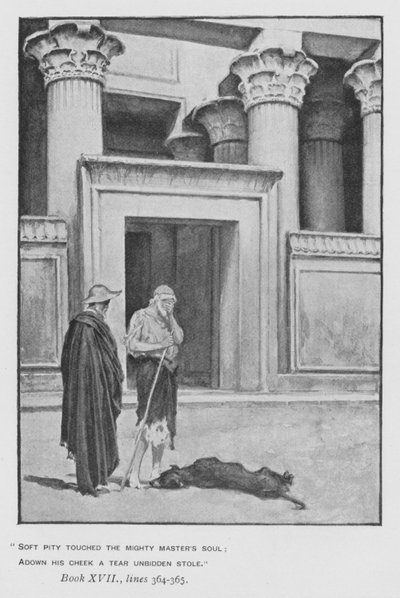 Ilustração para a Odisséia do Papa de Homero (litho) de Walter Paget