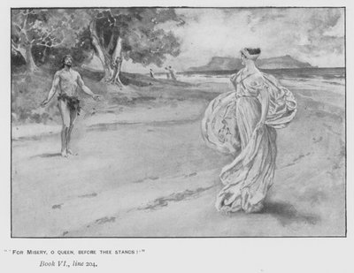 Ilustração para a Odisséia do Papa de Homero (litho) de Walter Paget