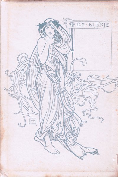 Design da capa interna (verde e branco), de 1900 de Walter Paget