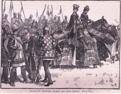 Entrevista entre Becket e o rei Henry AD 1169 de Walter Paget