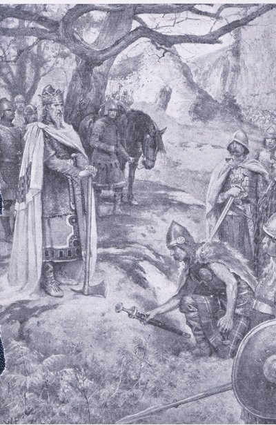 Neste campo nasceu a nação inglesa, ilustração da My Magazine de Walter Paget