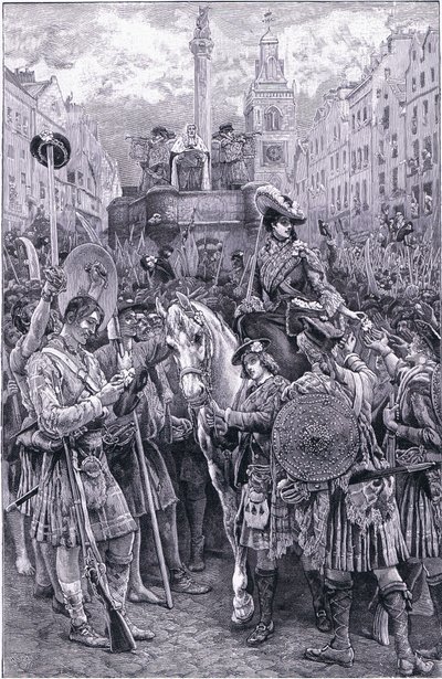 Proclamação do Velho Pretendente como Rei James VIII na Cruz de Edimburgo de Walter Paget