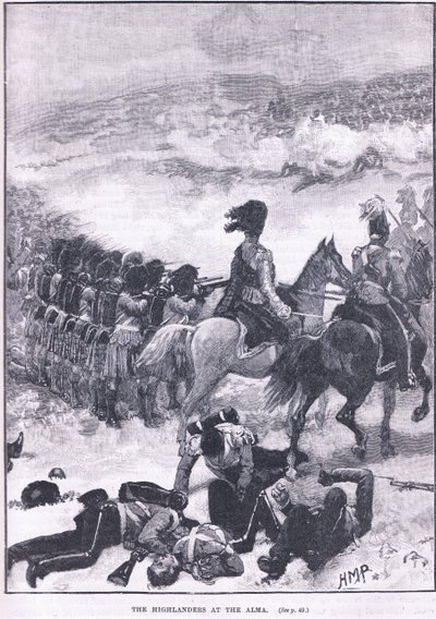 Os Highlanders em Alma 1854 AD de Walter Paget
