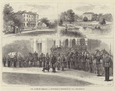 O Estado da Irlanda, residência de um cavalheiro em 1881 de Walter Paget