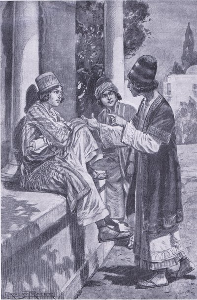O juramento de três camaradas, ilustração da My Magazine de Walter Paget
