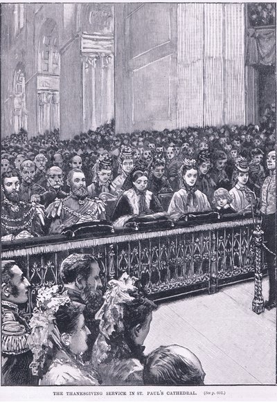 O serviço de ação de graças na Catedral de São Paulo 1871 AD de Walter Paget
