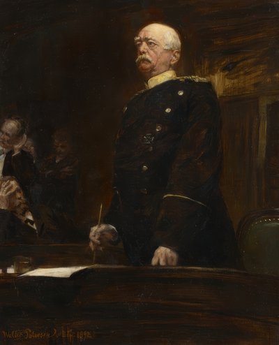 Retrato do Príncipe Bismarck no Reichstag de Walter Petersen