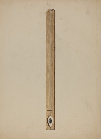 Plumb Line and Board, 1939. de Walter Praefke