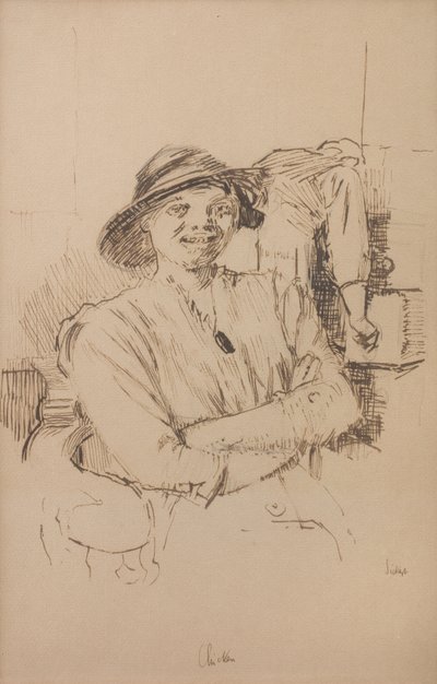 Galinha, c. 1914 (Lápis, caneta e tinta sépia sobre papel) de Walter Richard Sickert