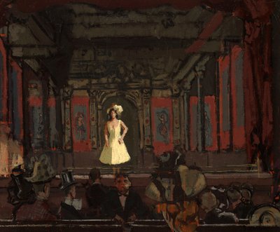 Hungerford Palace of Varieties de Gatti. Segunda volta de Katie Lawrence c.1888 de Walter Richard Sickert