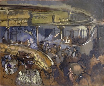 O Eldorado, Paris (óleo sobre tela) de Walter Richard Sickert