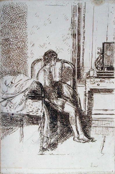 Lady of the Chorus (tinta sobre papel) de Walter Richard Sickert