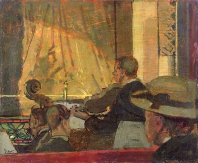 Music Hall (óleo no painel) de Walter Richard Sickert