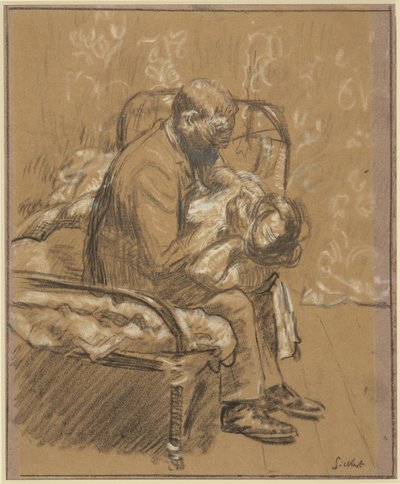 Persuasão, c.1908 (giz no papel) de Walter Richard Sickert