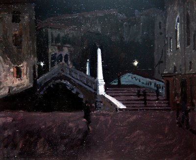 Ponte delle Guglie sul Cannaregio (Cena da Noite, Veneza) c.1896 (óleo sobre tela) de Walter Richard Sickert