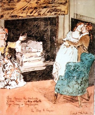 Cena de "She Stoops to Conquer" de Oliver Goldsmith de Walter Richard Sickert