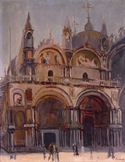 Vista da Praça de São Marcos e da Basílica, c.1901 (óleo sobre tela) de Walter Richard Sickert
