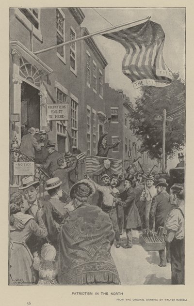 Patriotismo no Norte (litho) de Walter Russell