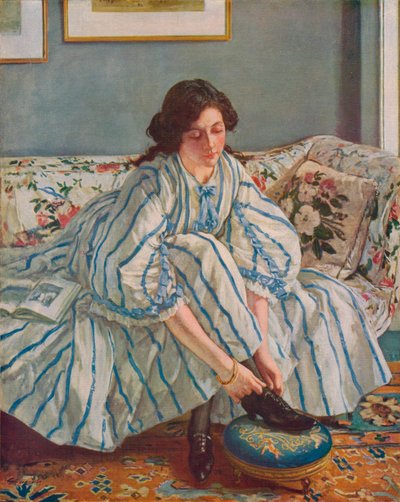 Amarrando o sapato, c1900 de Walter Russell