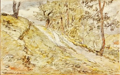 Esboço de paisagem de Walter Shirlaw