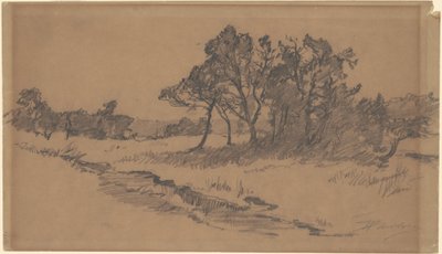 Árvores em um campo de Walter Shirlaw