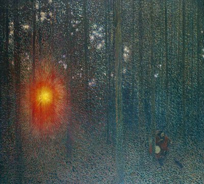 Noite, c.1900 (óleo sobre tela) de Walter Sigmund Hampel