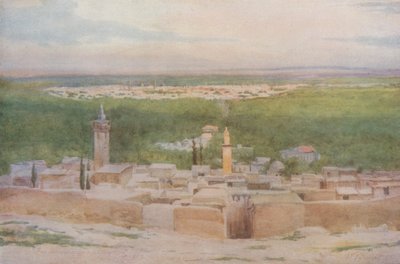 Damasco de Salahiyeh: Pôr do sol sobre a cidade de Walter Spencer Stanhope Tyrwhitt