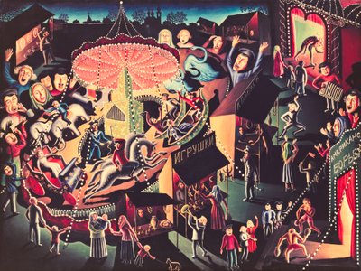 O alegre andar de um lado para o outro (das Karusell) de Walter Spies