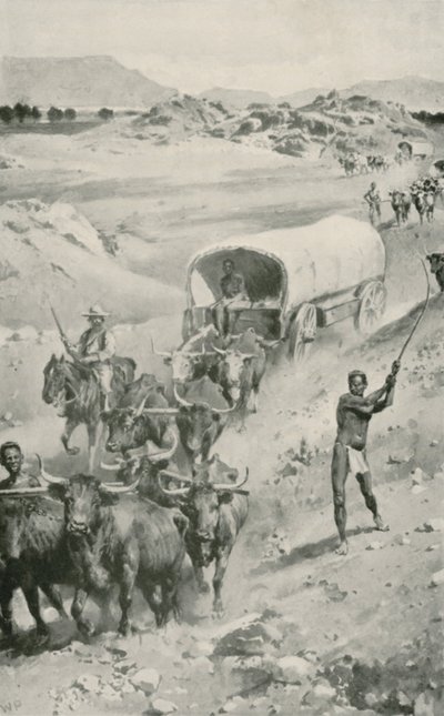 O Grande Boer Trek para Natal em 1835-36 de Walter Stanley Paget
