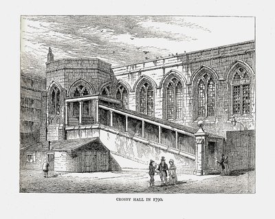 Crosby Hall em 1790, 1878 de Walter Thornbury