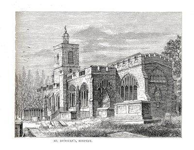 St.Dunstans Stepney. De uma visão tomada em 1803 de Walter Thornbury