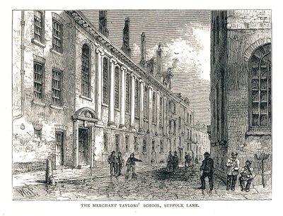 The Merchant Taylors School, Suffolk Lane, 1878 de Walter Thornbury