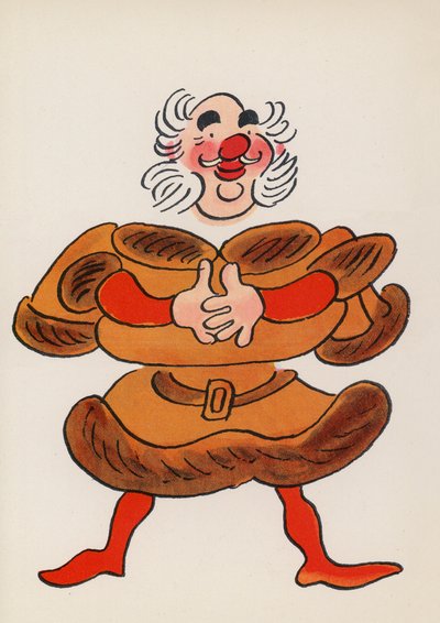 Figuras de livros infantis: Falstaff (litografia a cores) de Walter Trier