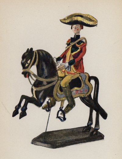 Brinquedo antigo pintado por Walter Trier (litografia a cores) de Walter Trier