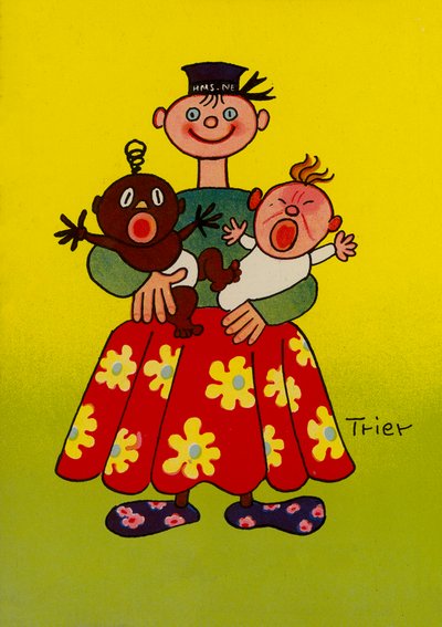 Um dos "Crazy People" de Walter Trier (litografia a cores) de Walter Trier