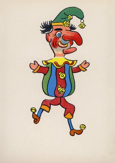 Um dos "Crazy People" de Walter Trier (litografia a cores) de Walter Trier