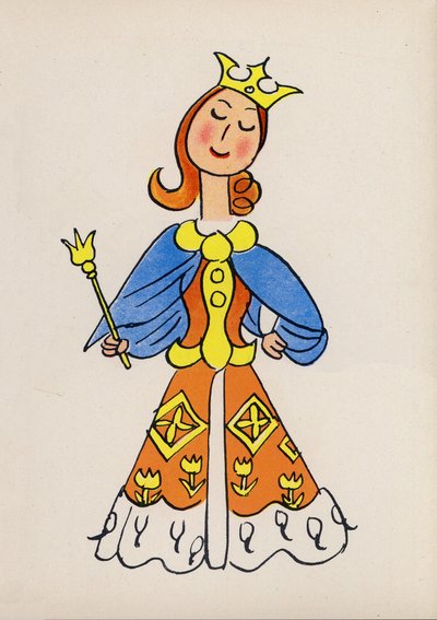 Um dos "Crazy People" de Walter Trier (litografia a cores) de Walter Trier